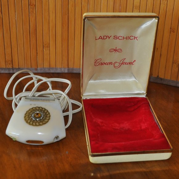 Vintage 60s Lady Schick Crown Jewel Lucite Shaving Razor Original Box. Works - Picture 2 of 8